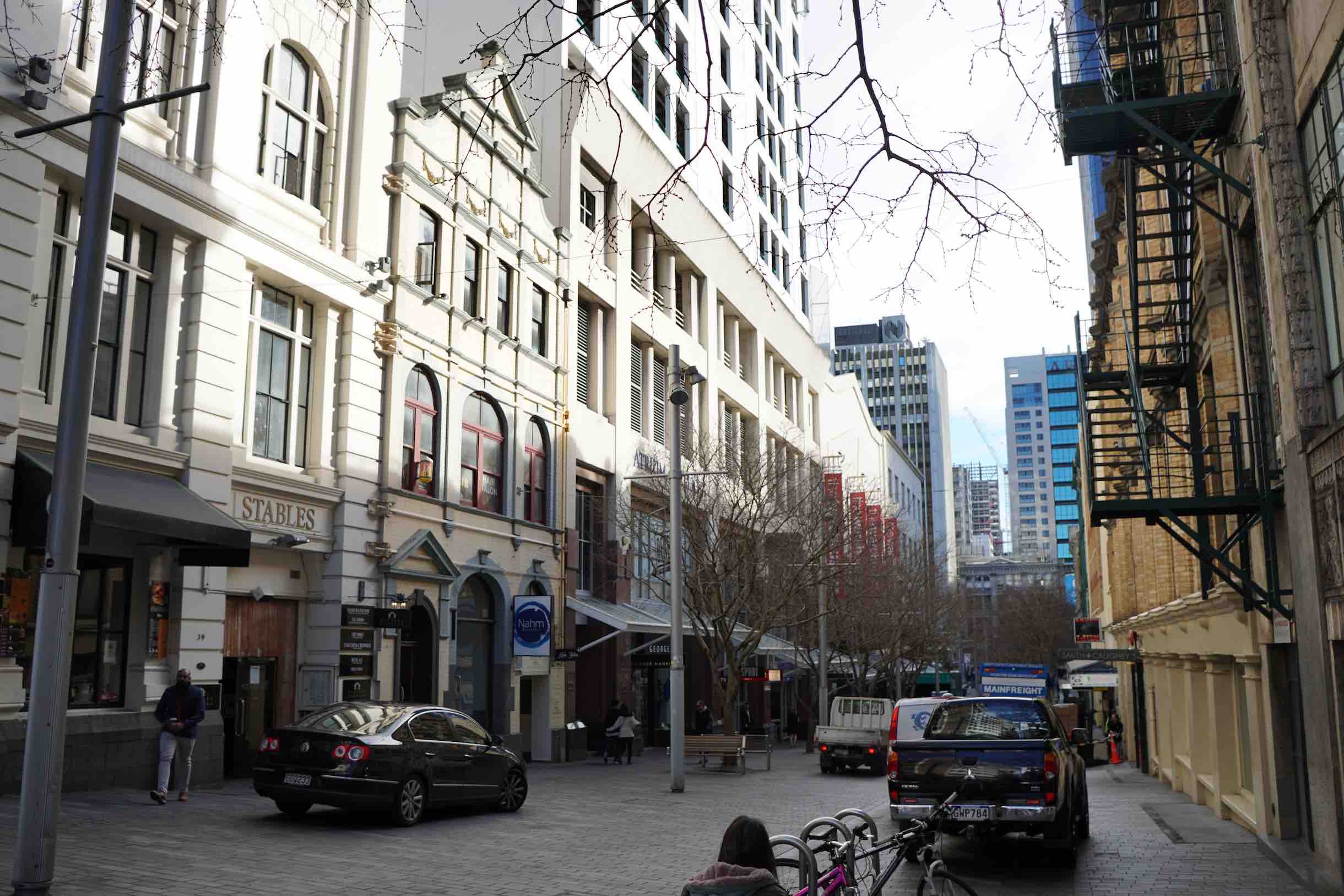 Elliot Street: a nicely paved side street one block down from my hostel.