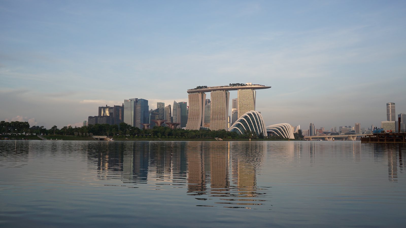 Another shot of the city lit up by the soft morning sun.