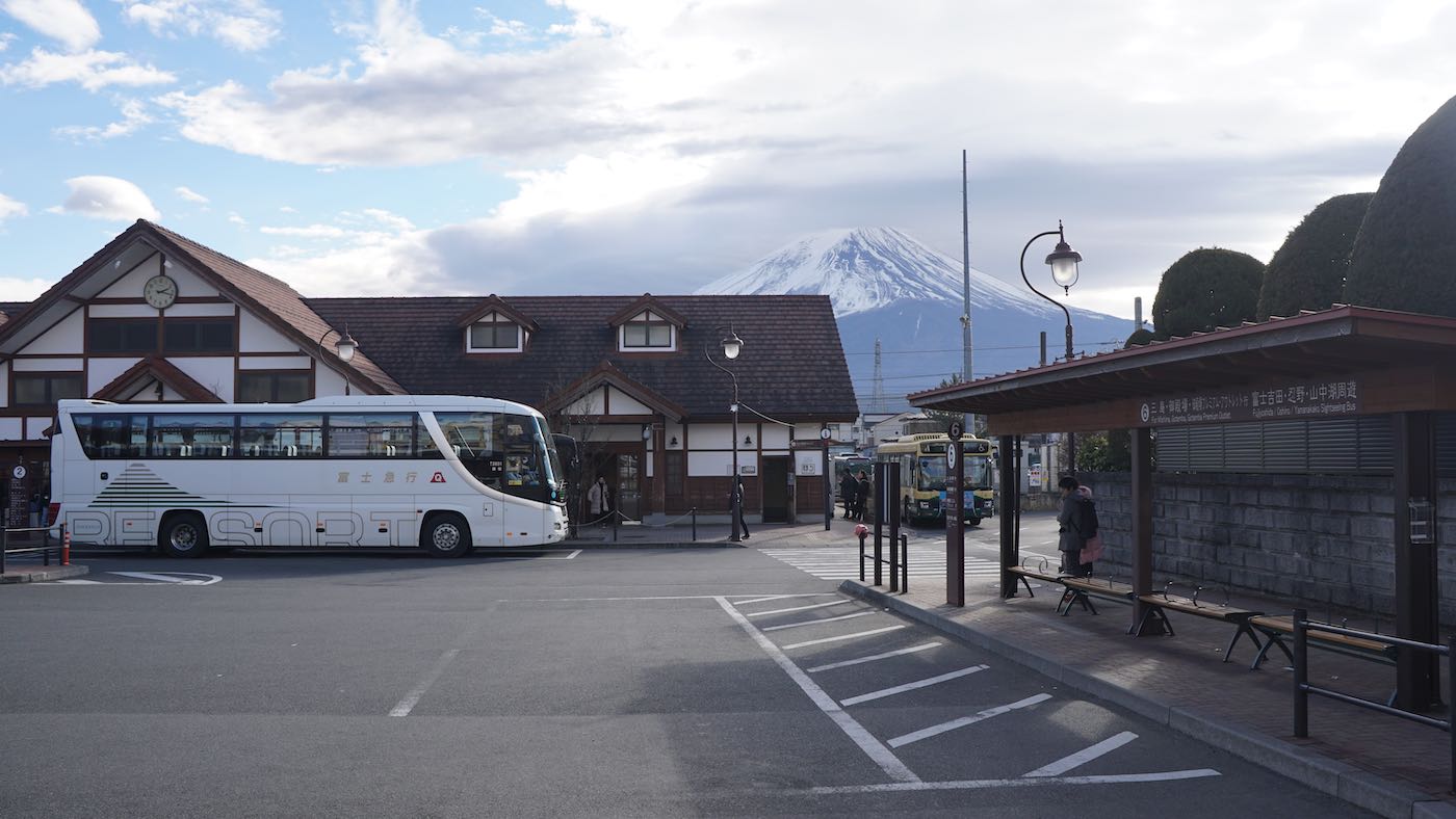 I was treated to this sweet view of the mountain right at the train station.