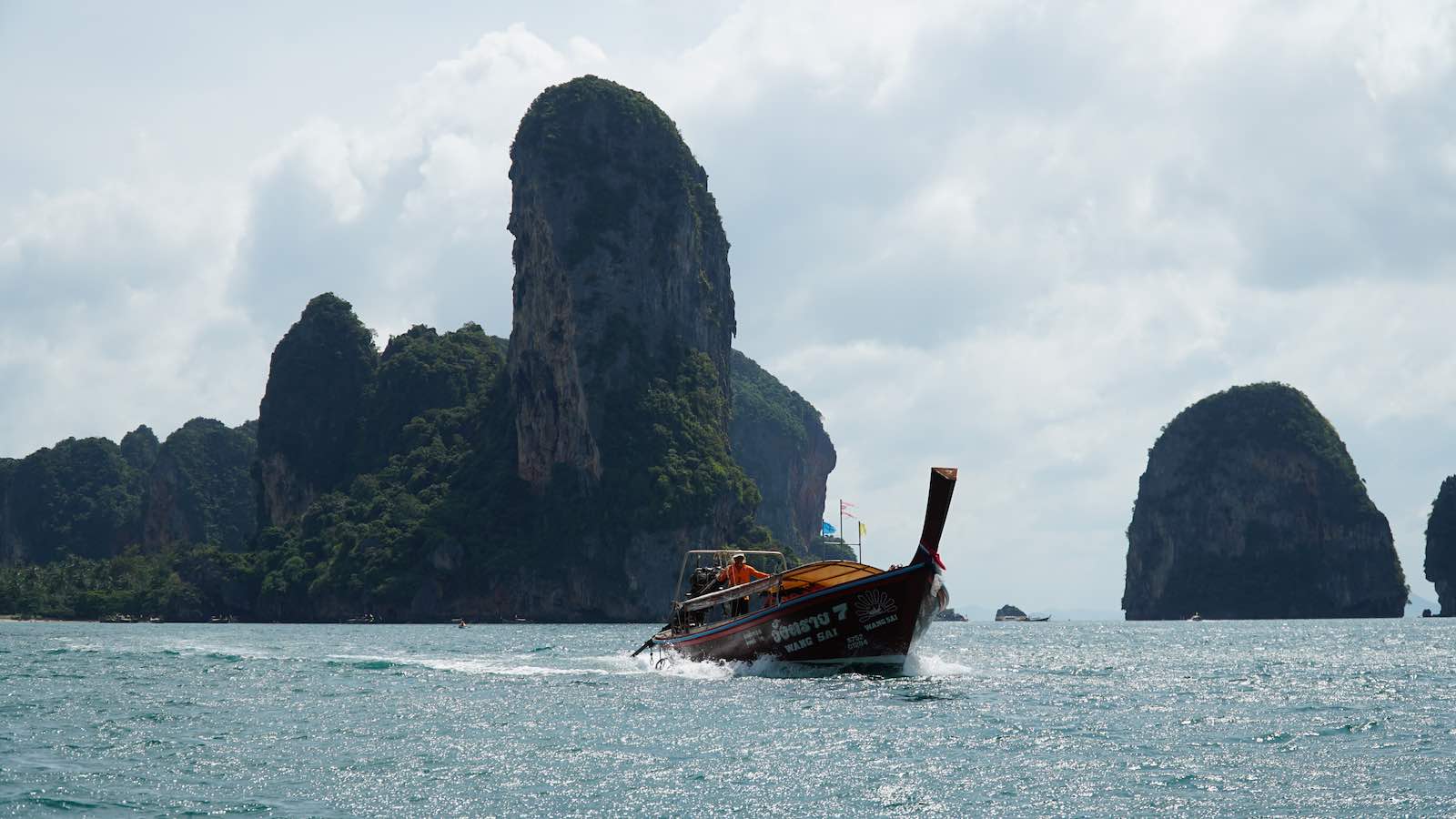Another morning I decided to head out to one of the smaller islands off the coast of Krabi. The boat ride was as scenic as it was bumpy and everybody on board (6 people) got soaked by the waves splashing over the small banana boat.
